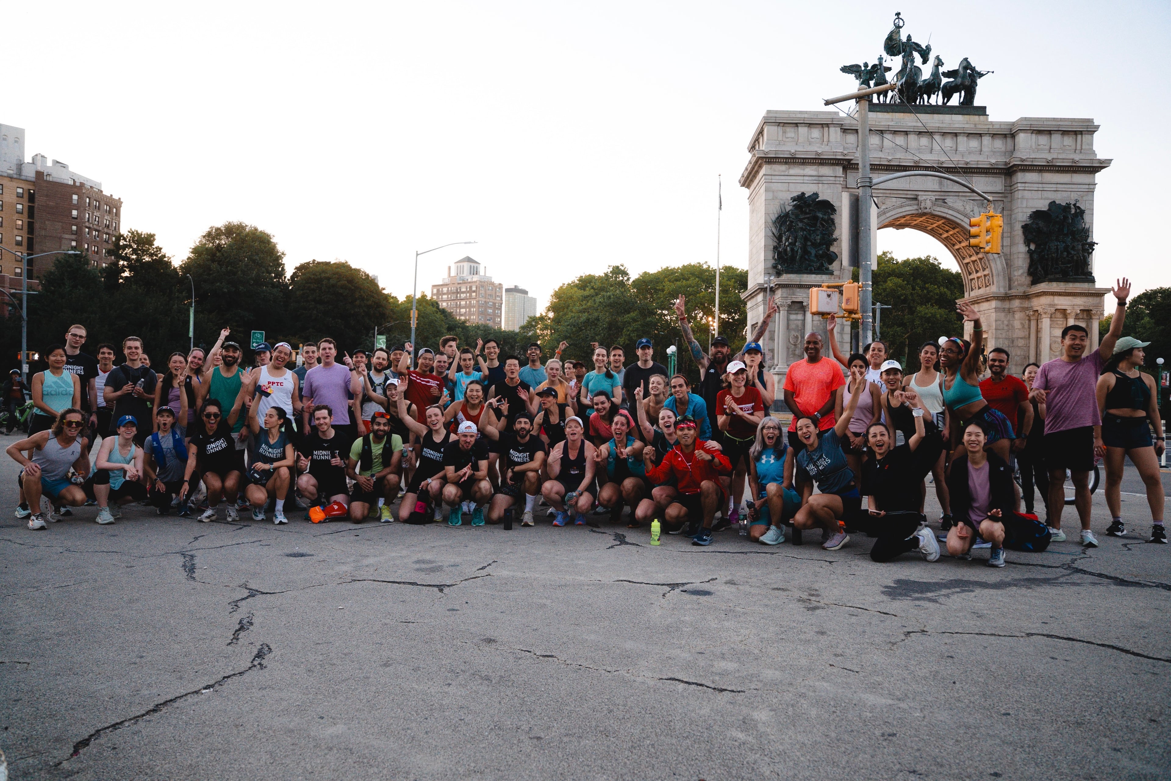 NYC running scene for MR NYC x Brookyln Track Club x Prospect Park Track Club